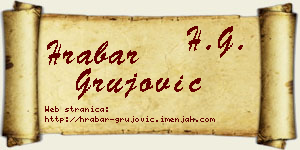 Hrabar Grujović vizit kartica